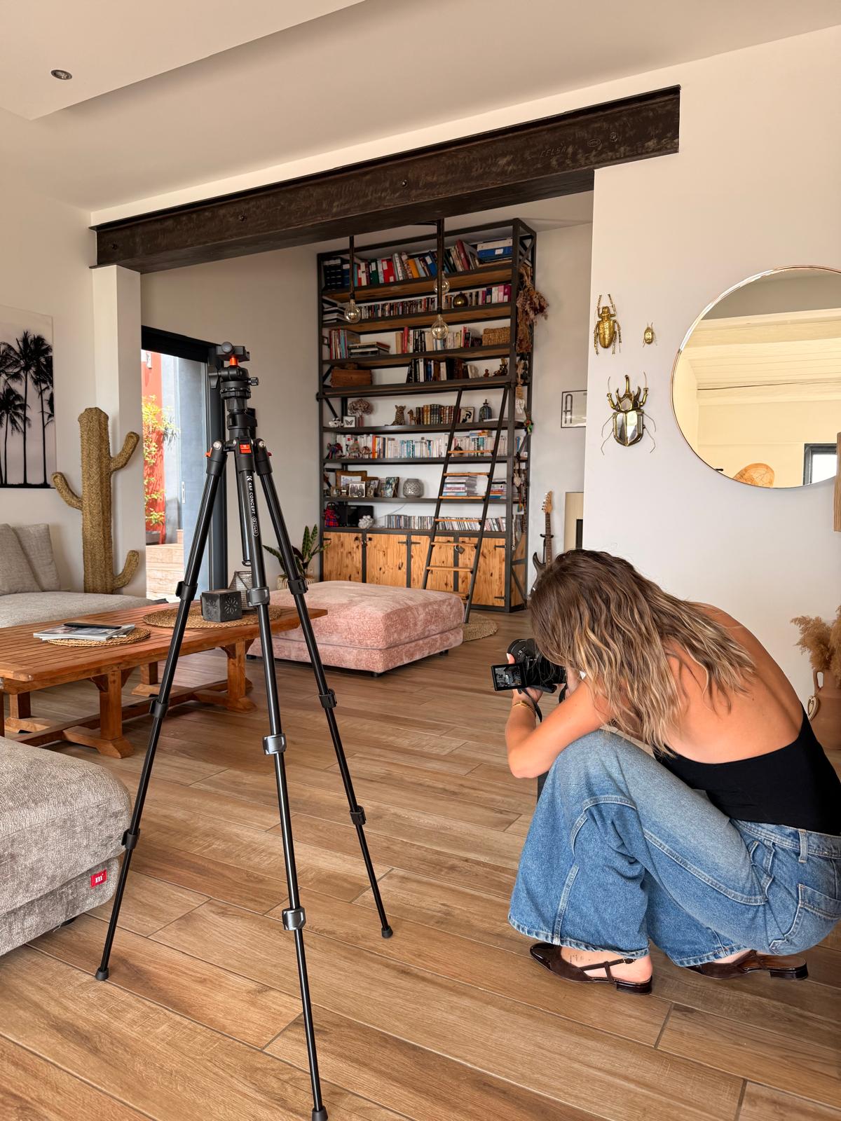 Alexandra Sciaux en plein shooting